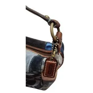 Coach | Bags | Coach Patchwork Denim Flower Print Accessory Pouch